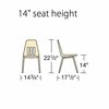 Virco 9000 Series 14" Classroom Chair, Kindergarten - 2nd Grade with Nylon Glides - Navy Seat 9014